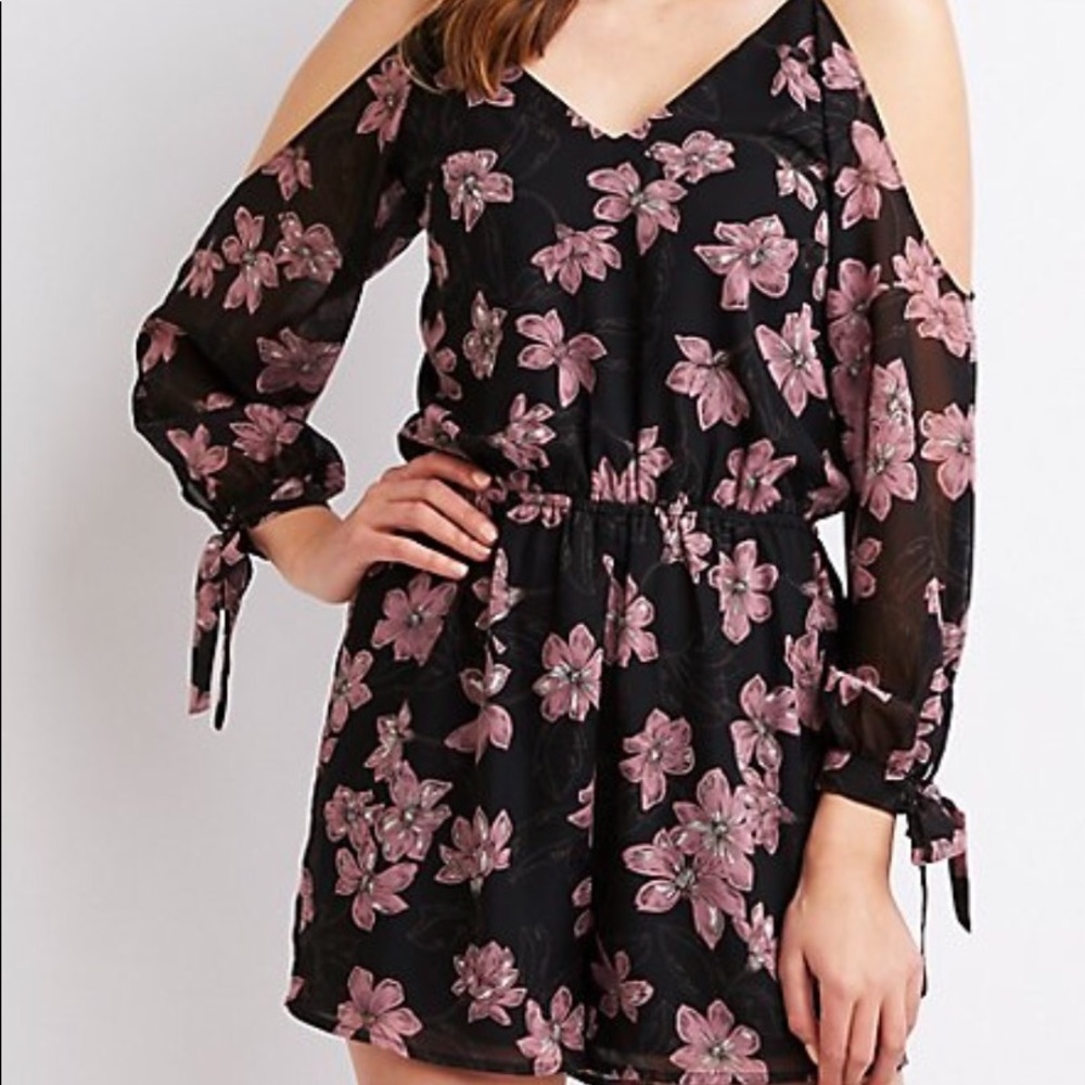 Cold shoulder romper